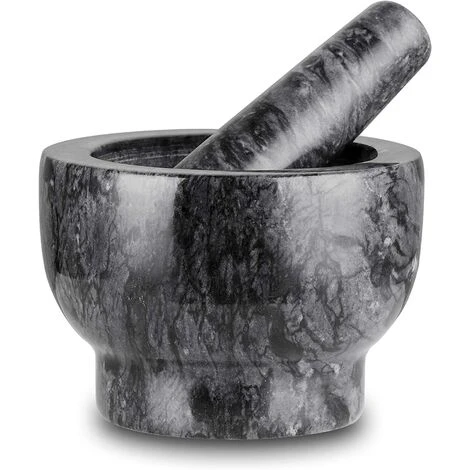 Velaze Mortier Et Pilon Cuisine En Marbre, Pierre Naturelle, Broyeur à Epices Solide Et Durable, Diamètre De 13cm, Emsemble De Mortier, Anthracite 1 Velaze Mortier Et Pilon Cuisine En Marbre, Pierre Naturelle, Broyeur à Epices Solide Et Durable, Diamètre De 13cm, Emsemble De Mortier, Anthracite