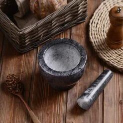 Velaze Mortier Et Pilon Cuisine En Marbre, Pierre Naturelle, Broyeur à Epices Solide Et Durable, Diamètre De 13cm, Emsemble De Mortier, Anthracite 9 Velaze Mortier Et Pilon Cuisine En Marbre, Pierre Naturelle, Broyeur à Epices Solide Et Durable, Diamètre De 13cm, Emsemble De Mortier, Anthracite -Accessoires de barbecue Soldes 45732979 5
