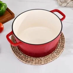 Velaze Cocotte En Fonte, Casserole Faitout Fonte Émaillée, ReVêtement Antiadhésif, Marmite En Fonte AVec CouVercle Bon Scellement, Diamètre De 25cm, Tous Feux Dont Induction, Pot à Soupe En Fonte - 5L 9 Velaze Cocotte En Fonte, Casserole Faitout Fonte Émaillée, ReVêtement Antiadhésif, Marmite En Fonte AVec CouVercle Bon Scellement, Diamètre De 25cm, Tous Feux Dont Induction, Pot à Soupe En Fonte - 5L -Accessoires de barbecue Soldes 45732988 5