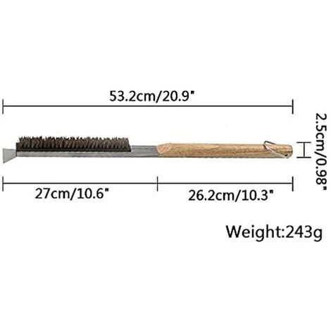 TINOR Brosse Pour Four À Pizza Brosse À Pizza En Bois Accessoires Pour Four À Pizza,Brosse De Nettoyage Pour Four À Pizza Avec Brosse À Pizza À Long Manche En Bois Accessoires 2 TINOR Brosse Pour Four À Pizza Brosse À Pizza En Bois Accessoires Pour Four À Pizza,Brosse De Nettoyage Pour Four À Pizza Avec Brosse À Pizza À Long Manche En Bois Accessoires â Image 2