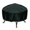SUN FLOWER Housse De Protection Pour Brasero Rond - Étanche - Avec Cordon D'ourlet - Boucle De Dégagement Réglable - Protection UV - Protection Contre La Poussière - Pour Barbecue - 102 X 45 Cm,black