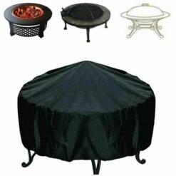 SUN FLOWER Housse De Protection Pour Brasero Rond - Étanche - Avec Cordon D'ourlet - Boucle De Dégagement Réglable - Protection UV - Protection Contre La Poussière - Pour Barbecue - 102 X 45 Cm,black -Accessoires de barbecue Soldes 45918757 4