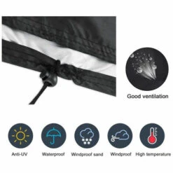 DENUOTOP 165*71*122cm Housse Pour Barbecue, Housse Résistante Pour Barbecue à Gaz En 210D Tissu Oxford Résistant Aux Poussières Et Imperméable,Couverture De Barbecue Avec Sangles Autocollantes -Accessoires de barbecue Soldes 46252064 5