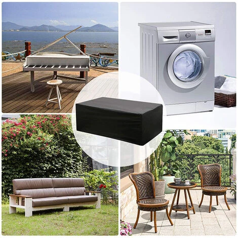 DENUOTOP Noir Housse De Table Jardin Rectangulaire Housse Salon De Jardin Imperméable, 420D Anti-UV Housse De Protection Salon Bache Table Exterieur Avec PoignéE De Transport Et FenêTre De Ventilation—130*130*74CM 5 DENUOTOP Noir Housse De Table Jardin Rectangulaire Housse Salon De Jardin Imperméable, 420D Anti-UV Housse De Protection Salon Bache Table Exterieur Avec PoignéE De Transport Et FenêTre De Ventilation—130*130*74CM – Image 5