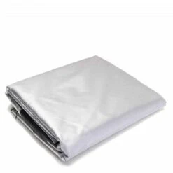 DENUOTOP Housse Salon De Jardin Avec, Iimperméable, Coupe-Vent, Anti-UV, Robuste Tissu Oxfor 210D Housse De Protection Pour Table Chaise Meubles，Argent -150*150*75CM -Accessoires de barbecue Soldes 46379836 3