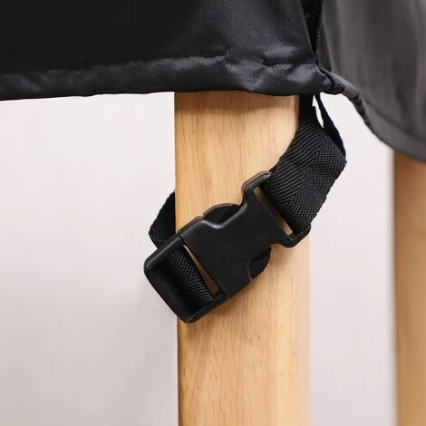 DENUOTOP Noir Housse De Table Jardin Rectangulaire Housse Salon De Jardin Imperméable, 420D Anti-UV Housse De Protection Salon Bache Table Exterieur Avec PoignéE De Transport Et FenêTre De Ventilation—190*135*90CM 2 DENUOTOP Noir Housse De Table Jardin Rectangulaire Housse Salon De Jardin Imperméable, 420D Anti-UV Housse De Protection Salon Bache Table Exterieur Avec PoignéE De Transport Et FenêTre De Ventilation—190*135*90CM – Image 2