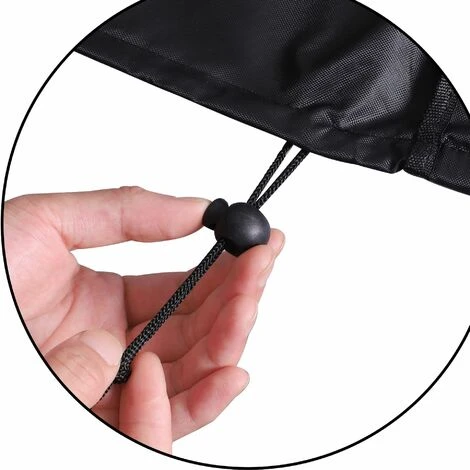 DENUOTOP Noir Housse De Table Jardin Rectangulaire Housse Salon De Jardin Imperméable, 420D Anti-UV Housse De Protection Salon Bache Table Exterieur Avec PoignéE De Transport Et FenêTre De Ventilation—190*135*90CM 4 DENUOTOP Noir Housse De Table Jardin Rectangulaire Housse Salon De Jardin Imperméable, 420D Anti-UV Housse De Protection Salon Bache Table Exterieur Avec PoignéE De Transport Et FenêTre De Ventilation—190*135*90CM – Image 4