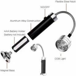 Lampe Pour Barbecue Lot De 2 Lumières LED De Gril BBQ Avec Base Magnétique Rotation à 360 Degrés Flexible Réglable Pour Barbecue, Camping, Fête, Extérieur-A GrooFoo -Accessoires de barbecue Soldes 46472423 3