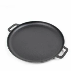 WILTEC Poêle En Fonte Feu De Bois Ø35cm Tous Types Cuisinière Outdoor Extérieure Effet Antiadhésif