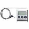 ELLE Thermomètre BBQ - Thermomètre BBQ Sonde De Cuisson Des Aliments Pour Viande Thermomètre Avec Minuterie Outil De Mesure De La Température