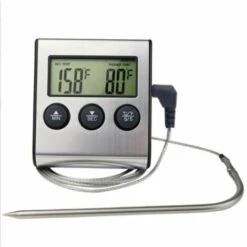 ELLE Thermomètre BBQ - Thermomètre BBQ Sonde De Cuisson Des Aliments Pour Viande Thermomètre Avec Minuterie Outil De Mesure De La Température -Accessoires de barbecue Soldes 46749409 4