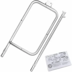 GFTIME 65032 Tube Brûleur 61.6 CM X 26.4 CM Pour Weber Q300 Series Q320, Q3000, Q3200, Barbecue Gaz Pièces Détachées Acier Inoxydable Accessoire Pour 404341, 57060001, 586002