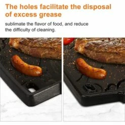 GFTIME 32 X 21,8 CM 6558 Plancha En Fonte De Cuisson Pour Modèles De Gril Weber Q100, Q120, Q140 Q1000, Q1200, Q1400, Plaque De Cuisson Pour Barbecue Gril à Gaz Pièces De Rechange, Paquet 1 -Accessoires de barbecue Soldes 47248761 4