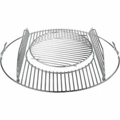 GFTIME Ø 54,5cm 8835 Barbecue Grille De Cuisson Pour Grilles à Charbon Weber Ø 57CM, Grilles De Cuisson Remplacement à Charnière Pour Gourmet BBQ System, Wok Et Grille à Brûler