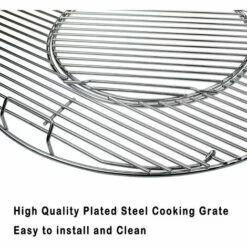 GFTIME Ø 54,5cm 8835 Barbecue Grille De Cuisson Pour Grilles à Charbon Weber Ø 57CM, Grilles De Cuisson Remplacement à Charnière Pour Gourmet BBQ System, Wok Et Grille à Brûler -Accessoires de barbecue Soldes 47364281 5