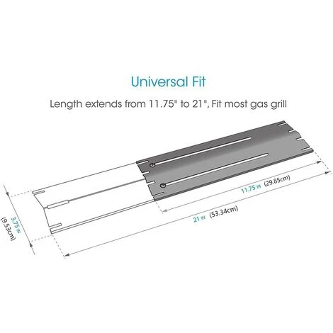 GFTIME 30cm à 53cm Plaque Chauffante Universelle Réglable Pièce Pour La Plupart Des Modèles De Gril à Gaz, Pièce De Rechange Universelle Pour Gril à Gaz Plaque De Diffuseur De Chaleur En Acier Inoxydable, Paquet De 4 2 GFTIME 30cm à 53cm Plaque Chauffante Universelle Réglable Pièce Pour La Plupart Des Modèles De Gril à Gaz, Pièce De Rechange Universelle Pour Gril à Gaz Plaque De Diffuseur De Chaleur En Acier Inoxydable, Paquet De 4 – Image 2