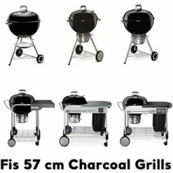 GFTIME 52,3CM 8836 Grille Chauffante Pour Weber Ø 57CM Charbon Grils, Pièces De Gril Pour Grils à Charbon Weber Grandes à One-Touch, Charbon Bois Bar-B-Kettle, Fumoir Smokey Mountain Cooker Smoker -Accessoires de barbecue Soldes 47364336 3