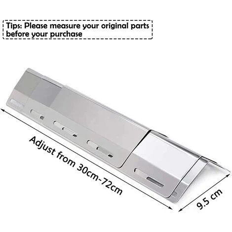 GFTIME 30 à 72 CM Diffuseur Chaleur Universel Réglable Pour Charbroil, Brinkmann, Weber, Outback, Enders, Taino, Landmann, Acier Inoxydable Couvercle Brûleur Pièces De Rechange De Gaz Grilen, 3 Paquet 2 GFTIME 30 à 72 CM Diffuseur Chaleur Universel Réglable Pour Charbroil, Brinkmann, Weber, Outback, Enders, Taino, Landmann, Acier Inoxydable Couvercle Brûleur Pièces De Rechange De Gaz Grilen, 3 Paquet – Image 2