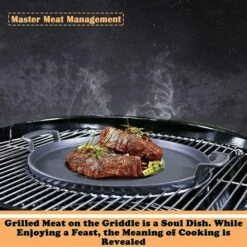 GFTIME Ø 31cm Rond Plaque à Griller En Fonte Pour Weber 57 Cm Kettle Charcoal Grill, Weber Gourmet BBQ System, Weber One-Touch, Poêle En Fonte à Grillades Pièce De Rechange 8 GFTIME Ø 31cm Rond Plaque à Griller En Fonte Pour Weber 57 Cm Kettle Charcoal Grill, Weber Gourmet BBQ System, Weber One-Touch, Poêle En Fonte à Grillades Pièce De Rechange -Accessoires de barbecue Soldes 47364382 4