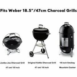 GFTIME 44.5CM 7432 Barbecue Grille De Cuisson Pièce De Rechange pour Weber 47CM Kettle Grill, One-Touch Weber Grill Au Charbon, Heavy Duty Spare Charcoal Grill Bar-B-Kettle,Smokey Mountain Cooker Smoker -Accessoires de barbecue Soldes 47364392 3