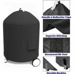 GFTIME 63,5 X 68,6 X 89 Cm 7150 Housse Pour Barbecue Weber 57CM Charcoal Grills, Housse De Protection Grils à Charbon De Rechange, 600D étanche Et Résistant Aux UV, Résistant à La Déchirure, Noir -Accessoires de barbecue Soldes 47364395 3