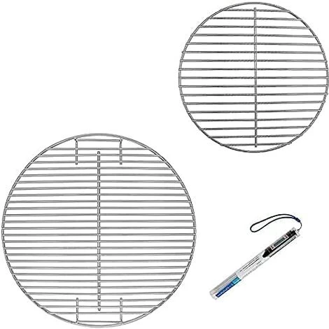 GFTIME 7432 7440 Grille De Cuisson Et Grille à Charbon Pour Grils à Charbon Weber 47 Cm, Weber One-Touch, Bar-B-Kettle, Smokey Mountain Cooker Smoker, Jumbo Joe, Original Kettle, Avec 1 Thermomètre 1 GFTIME 7432 7440 Grille De Cuisson Et Grille à Charbon Pour Grils à Charbon Weber 47 Cm, Weber One-Touch, Bar-B-Kettle, Smokey Mountain Cooker Smoker, Jumbo Joe, Original Kettle, Avec 1 Thermomètre
