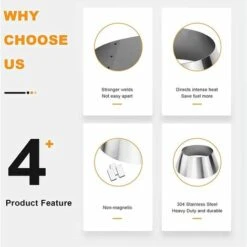 GFTIME BBQ Whirlpool Panier à Charbon De Bois En Acier Inoxydable, Pour 57CM Weber Kettle Grills, Smokey Mountain, Charcoal Grill Accessories, Pour Griller Directement Et Indirectement, Char Basket Pour Barbecues à Charbon -Accessoires de barbecue Soldes 47364404 3