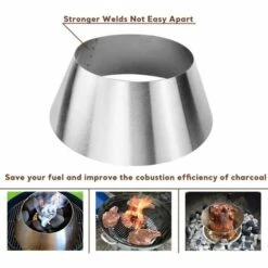 GFTIME BBQ Whirlpool Panier à Charbon De Bois En Acier Inoxydable, Pour 57CM Weber Kettle Grills, Smokey Mountain, Charcoal Grill Accessories, Pour Griller Directement Et Indirectement, Char Basket Pour Barbecues à Charbon -Accessoires de barbecue Soldes 47364404 4