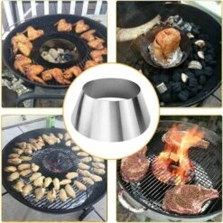 GFTIME BBQ Whirlpool Panier à Charbon De Bois En Acier Inoxydable, Pour 57CM Weber Kettle Grills, Smokey Mountain, Charcoal Grill Accessories, Pour Griller Directement Et Indirectement, Char Basket Pour Barbecues à Charbon -Accessoires de barbecue Soldes 47364404 5