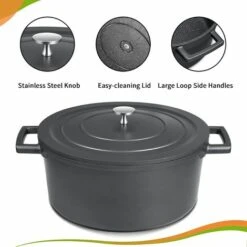 MVPOWER BBQ-Toro Dutch Oven 28 Cm | Alpha Marmite En Fonte -Accessoires de barbecue Soldes 47497436 4