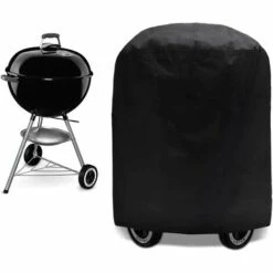 Housse Barbecue Bâche De Protection BBQ Couverture De Gril Anti-UV/Anti-l'eau/Anti-l'humidité Imperméable Extérieur Barbecue Grill Noir Pour Weber, Holland, Triomphe-70 X 70cm