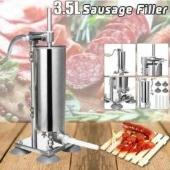 DAZHOM Poussoir �� Saucisses Viande 3.6 L Machine �� Saucisse Remplissage De Saucisse En Acier Inoxydable Avec 4 X Tubes -Accessoires de barbecue Soldes 47941190 4