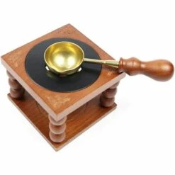 Kueatily Réchauffeur De Sceau De Cire, Chauffe-cire De Scellage Avec Cuillère De Fusion Et Bougie