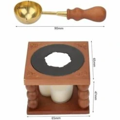 Kueatily Réchauffeur De Sceau De Cire, Chauffe-cire De Scellage Avec Cuillère De Fusion Et Bougie -Accessoires de barbecue Soldes 48328745 5