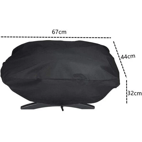 VERSAILLESFR Barbecue à Gaz BBQ Convient Housses Pour Barbecue Pour Weber Baby Q, Q100 Et Q1000 Grills à Gaz, Noir, Versailles 5 VERSAILLESFR Barbecue à Gaz BBQ Convient Housses Pour Barbecue Pour Weber Baby Q, Q100 Et Q1000 Grills à Gaz, Noir, Versailles – Image 5