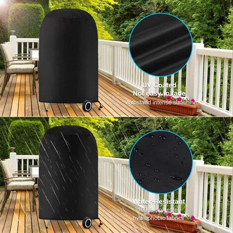 VERSAILLESFR Housse De Protection Barbecue, Bâche Barbecue Ronde Housse Bâche De Protection BBQ Couverture Étanche Anti-UV (70 X 70cm), Versailles 5 VERSAILLESFR Housse De Protection Barbecue, Bâche Barbecue Ronde Housse Bâche De Protection BBQ Couverture Étanche Anti-UV (70 X 70cm), Versailles – Image 5