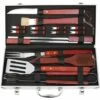 Homfa Kit Barbecue 18 Ustensiles Un Boîtier En Aluminium +de Rangement 41.9 X 7.1 X 19.1 Cm