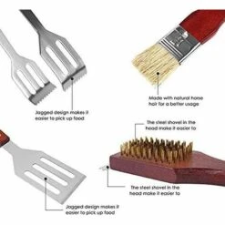 Homfa Kit Barbecue 18 Ustensiles Un Boîtier En Aluminium +de Rangement 41.9 X 7.1 X 19.1 Cm -Accessoires de barbecue Soldes 49660963 3