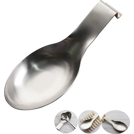 DKSFJKL Repose-cuillère En Acier Inoxydable Pour Comptoir De Cuisine, Accessoires De Cuisine, Spatule, Louche, Brosse (argent) 1 DKSFJKL Repose-cuillère En Acier Inoxydable Pour Comptoir De Cuisine, Accessoires De Cuisine, Spatule, Louche, Brosse (argent)