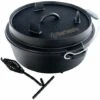 CLP Cocotte En Fonte Façon Dutch Oven Avec Couvercle Et Anse 4,2 L