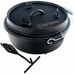 CLP Cocotte En Fonte Façon Dutch Oven Avec Couvercle Et Anse 4,2 L