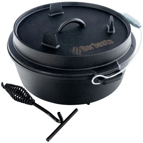 CLP Cocotte En Fonte Façon Dutch Oven Avec Couvercle Et Anse 4,2 L 1 CLP Cocotte En Fonte Façon Dutch Oven Avec Couvercle Et Anse 4,2 L