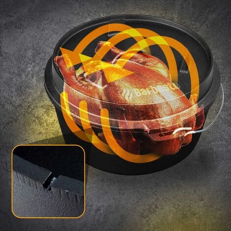 CLP Cocotte En Fonte Façon Dutch Oven Avec Couvercle Et Anse 4,2 L 4 CLP Cocotte En Fonte Façon Dutch Oven Avec Couvercle Et Anse 4,2 L – Image 4