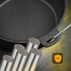 CLP Cocotte En Fonte Façon Dutch Oven Avec Couvercle Et Anse 4,2 L 9 CLP Cocotte En Fonte Façon Dutch Oven Avec Couvercle Et Anse 4,2 L -Accessoires de barbecue Soldes 51509825 5