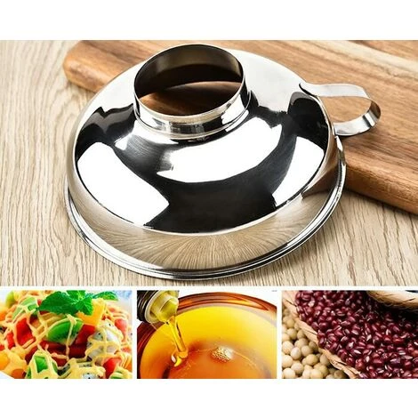 LITZEE Entonnoir à Confiture En Acier Inoxydable – Entonnoir Avec Anse – Aide Au Remplissage Pour Verres – Entonnoir En Métal Ø 14 Cm, Ouverture Ø 6,4 Cm – Aide Au Remplissage – Accessoires De Cuisine 3 LITZEE Entonnoir à Confiture En Acier Inoxydable – Entonnoir Avec Anse – Aide Au Remplissage Pour Verres – Entonnoir En Métal Ø 14 Cm, Ouverture Ø 6,4 Cm – Aide Au Remplissage – Accessoires De Cuisine – Image 3