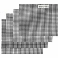 LITZEE Grille Barbecue Tapis De Cuisson Antiadhésif 4 Pièces, Feuille De Cuisson Réutilisable Résistante à La Chaleur De Gril, Pour Le Barbecue D'intérieur Et Extérieur (4PCS, 42 * 36cm)