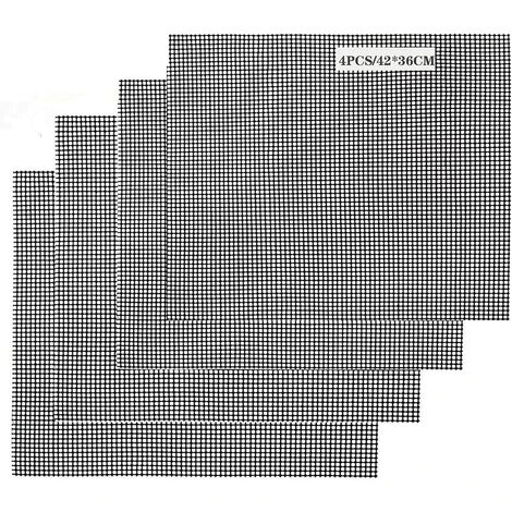 LITZEE Grille Barbecue Tapis De Cuisson Antiadhésif 4 Pièces, Feuille De Cuisson Réutilisable Résistante à La Chaleur De Gril, Pour Le Barbecue D'intérieur Et Extérieur (4PCS, 42 * 36cm) 1 LITZEE Grille Barbecue Tapis De Cuisson Antiadhésif 4 Pièces, Feuille De Cuisson Réutilisable Résistante à La Chaleur De Gril, Pour Le Barbecue D'intérieur Et Extérieur (4PCS, 42 * 36cm)