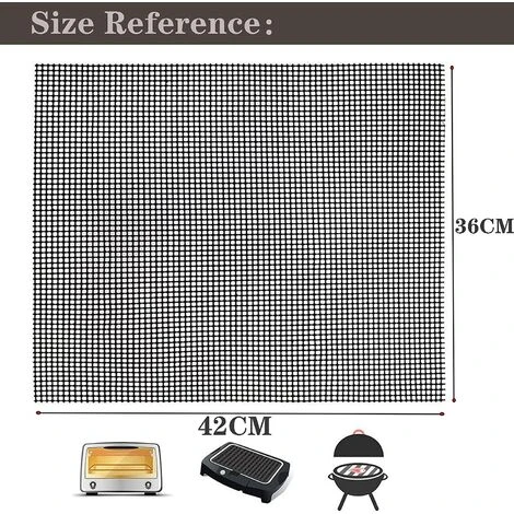 LITZEE Grille Barbecue Tapis De Cuisson Antiadhésif 4 Pièces, Feuille De Cuisson Réutilisable Résistante à La Chaleur De Gril, Pour Le Barbecue D'intérieur Et Extérieur (4PCS, 42 * 36cm) 2 LITZEE Grille Barbecue Tapis De Cuisson Antiadhésif 4 Pièces, Feuille De Cuisson Réutilisable Résistante à La Chaleur De Gril, Pour Le Barbecue D'intérieur Et Extérieur (4PCS, 42 * 36cm) – Image 2