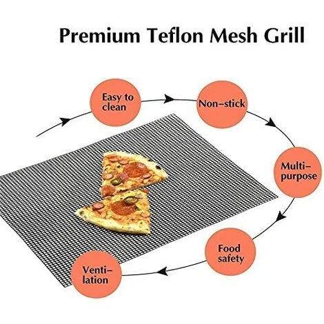 LITZEE Grille Barbecue Tapis De Cuisson Antiadhésif 4 Pièces, Feuille De Cuisson Réutilisable Résistante à La Chaleur De Gril, Pour Le Barbecue D'intérieur Et Extérieur (4PCS, 42 * 36cm) 4 LITZEE Grille Barbecue Tapis De Cuisson Antiadhésif 4 Pièces, Feuille De Cuisson Réutilisable Résistante à La Chaleur De Gril, Pour Le Barbecue D'intérieur Et Extérieur (4PCS, 42 * 36cm) – Image 4