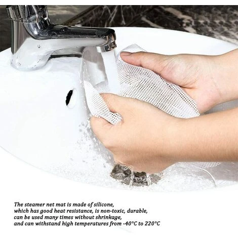 LITZEE 16 Pcs Antiadhésif Vapeur Maille Réutilisable Silicone Rond Dim Sum Vapeur Maille Vapeur Tapis Pour Vapeur Panier Cuisine Légumes Riz 20 Cm 30 Cm 4 LITZEE 16 Pcs Antiadhésif Vapeur Maille Réutilisable Silicone Rond Dim Sum Vapeur Maille Vapeur Tapis Pour Vapeur Panier Cuisine Légumes Riz 20 Cm 30 Cm â Image 4